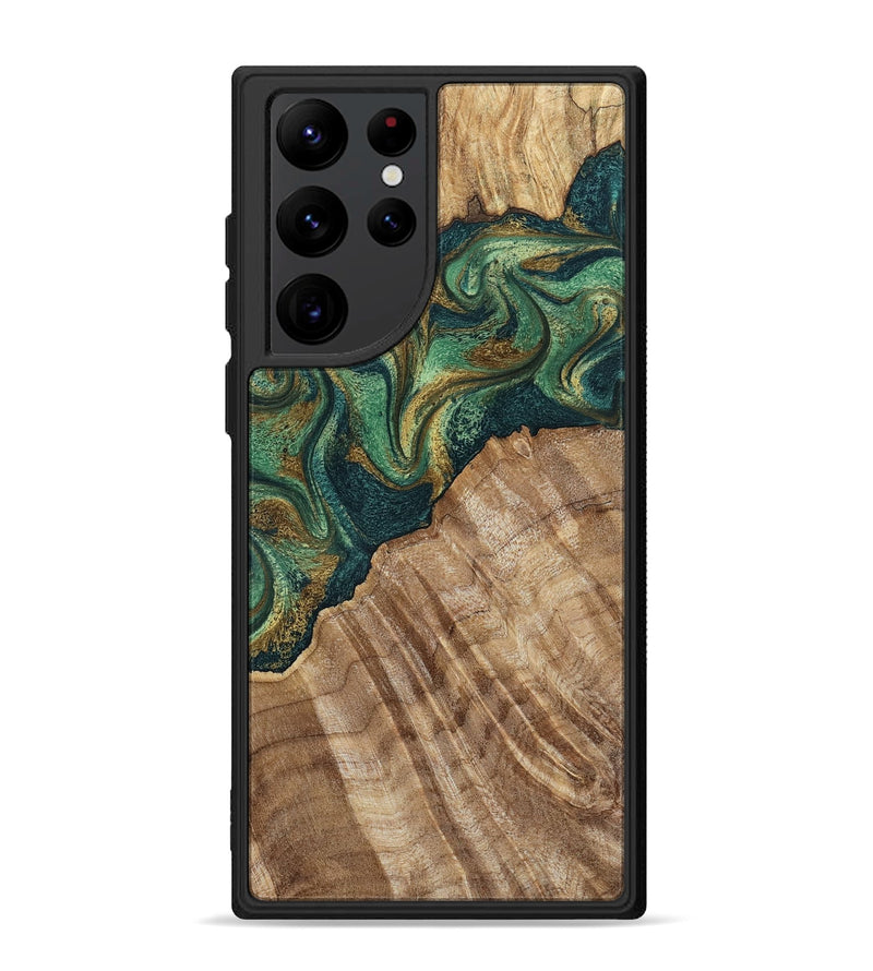 Galaxy S22 Ultra Wood Phone Case - Alyson (Green, 798970)