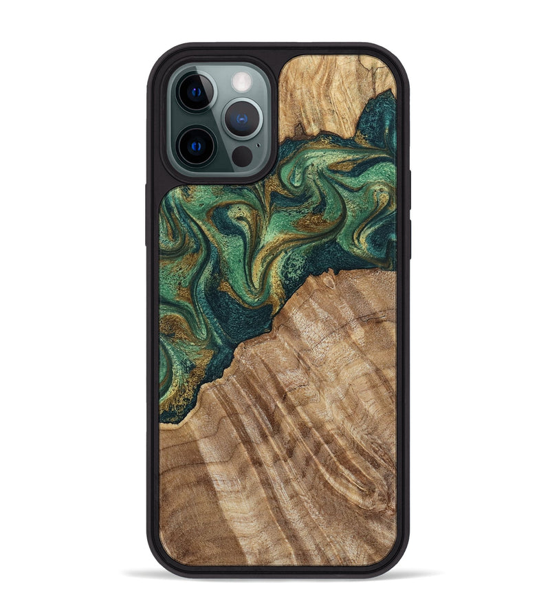 iPhone 12 Pro Max Wood Phone Case - Alyson (Green, 798970)