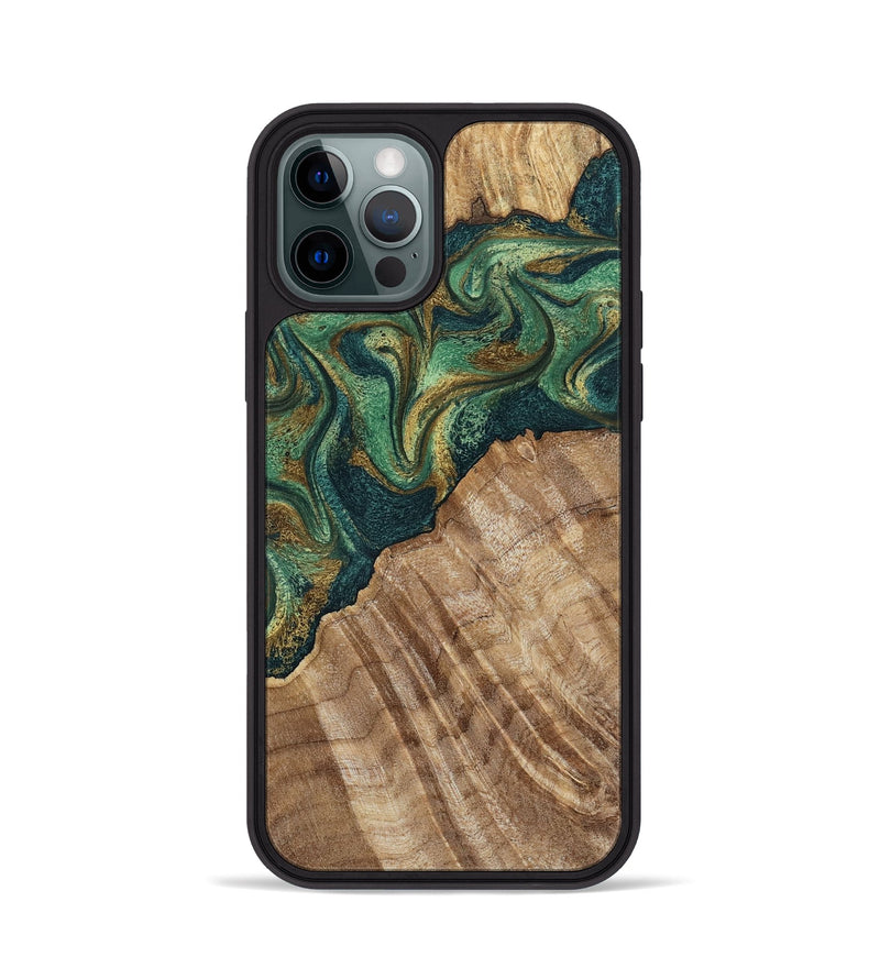 iPhone 12 Pro Wood Phone Case - Alyson (Green, 798970)