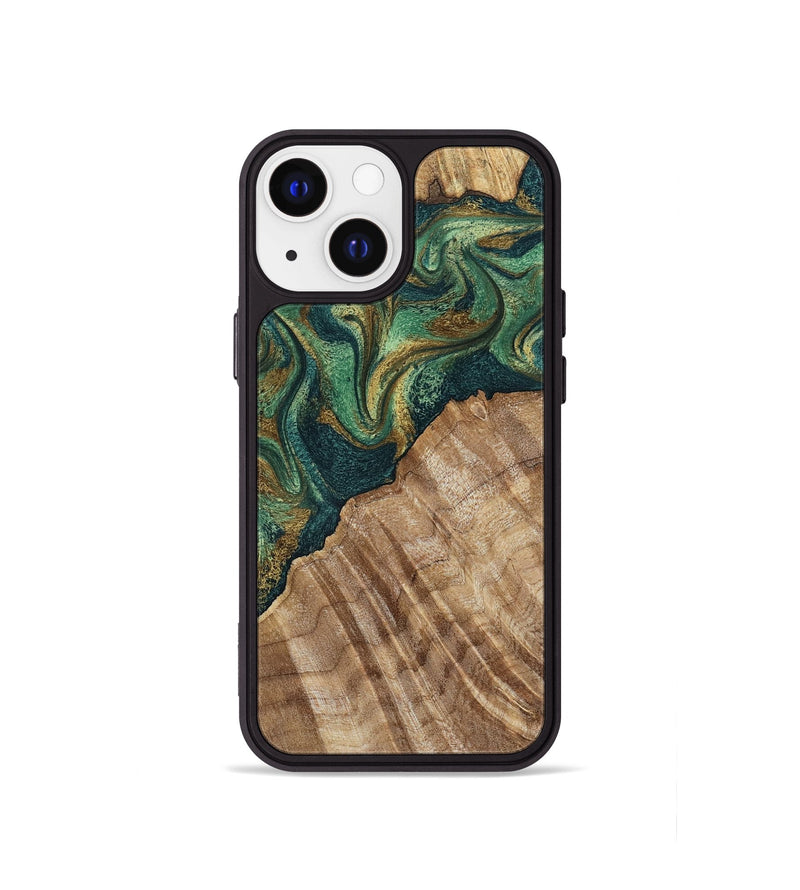 iPhone 13 mini Wood Phone Case - Alyson (Green, 798970)