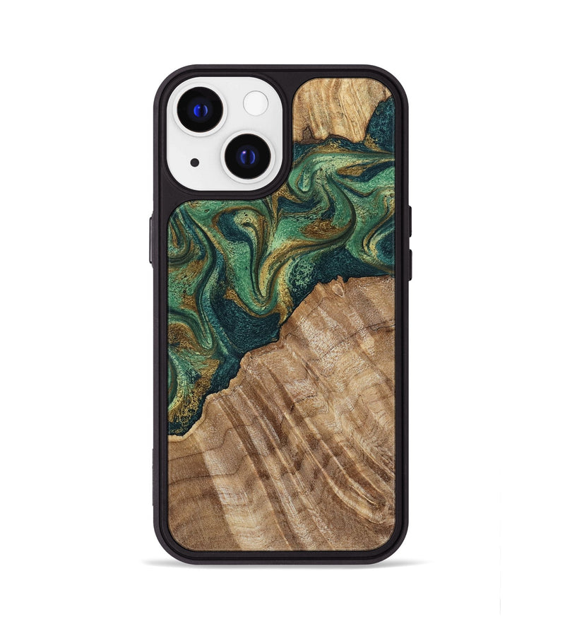 iPhone 13 Wood Phone Case - Alyson (Green, 798970)