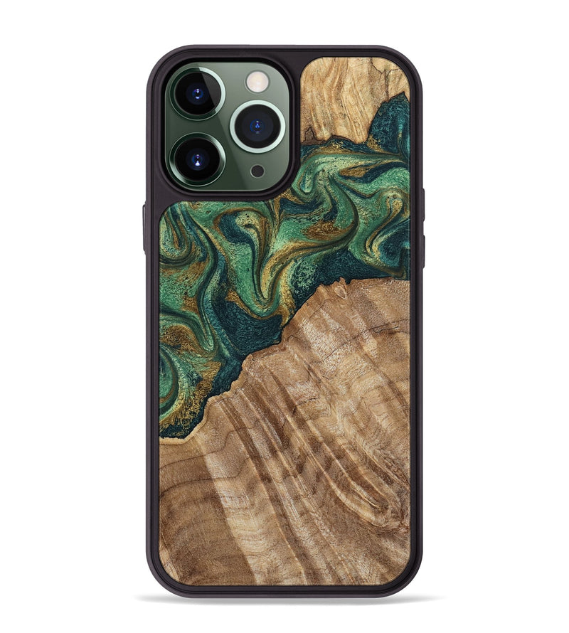 iPhone 13 Pro Max Wood Phone Case - Alyson (Green, 798970)