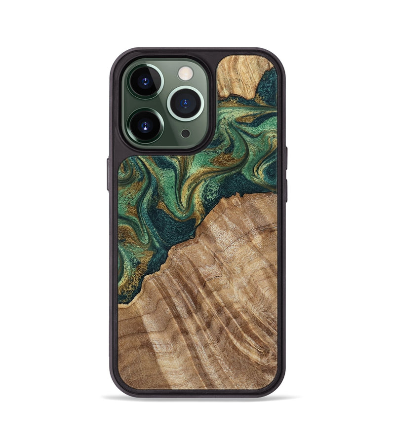 iPhone 13 Pro Wood Phone Case - Alyson (Green, 798970)