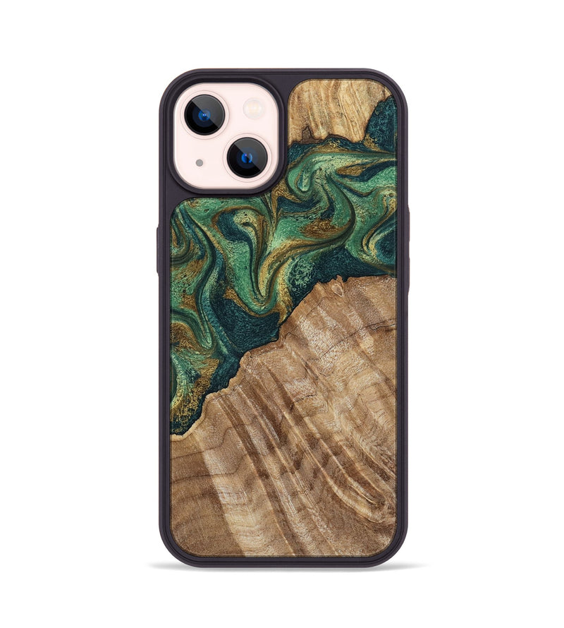 iPhone 14 Wood Phone Case - Alyson (Green, 798970)