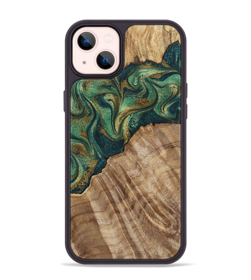 iPhone 14 Plus Wood Phone Case - Alyson (Green, 798970)
