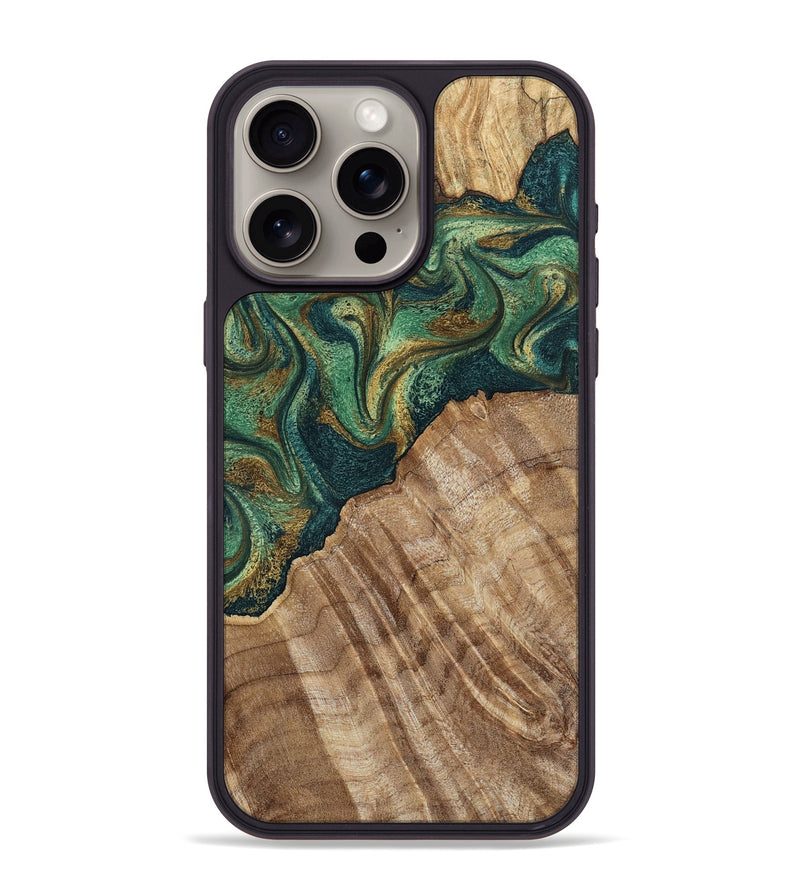 iPhone 15 Pro Max Wood Phone Case - Alyson (Green, 798970)