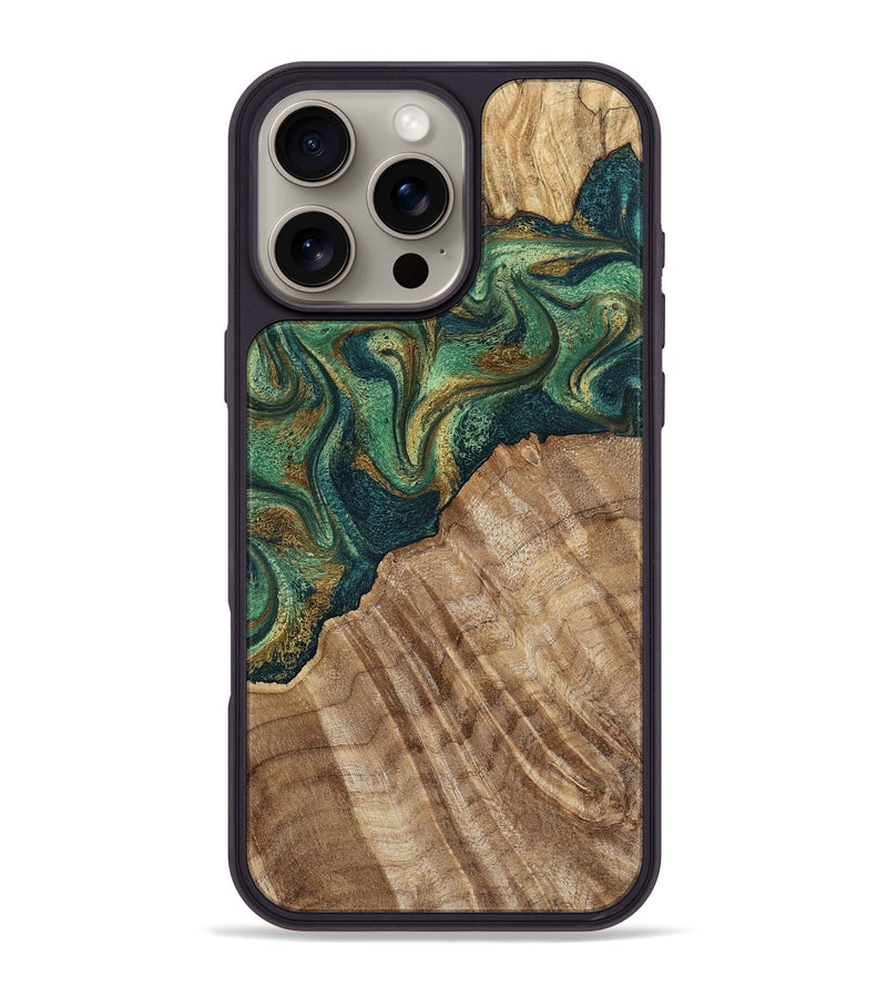 iPhone 16 Pro Max Wood Phone Case - Alyson (Green, 798970)