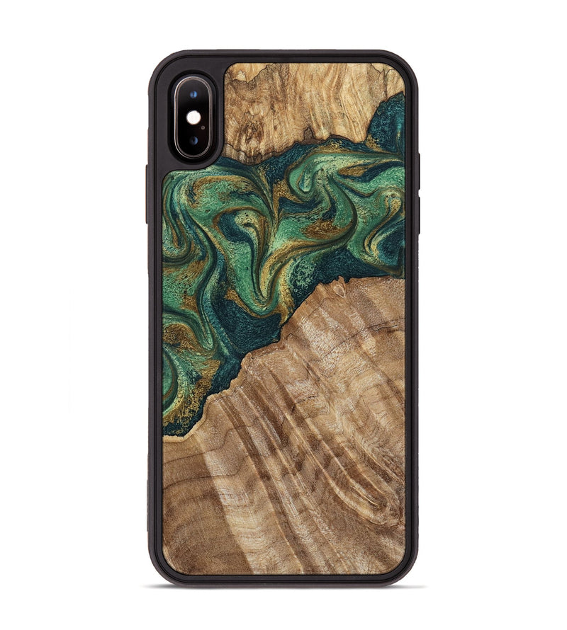iPhone Xs Max Wood Phone Case - Alyson (Green, 798970)