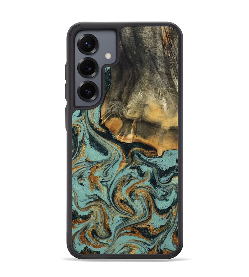 Galaxy S25 Plus Wood Phone Case - Abigail (Green, 798971)