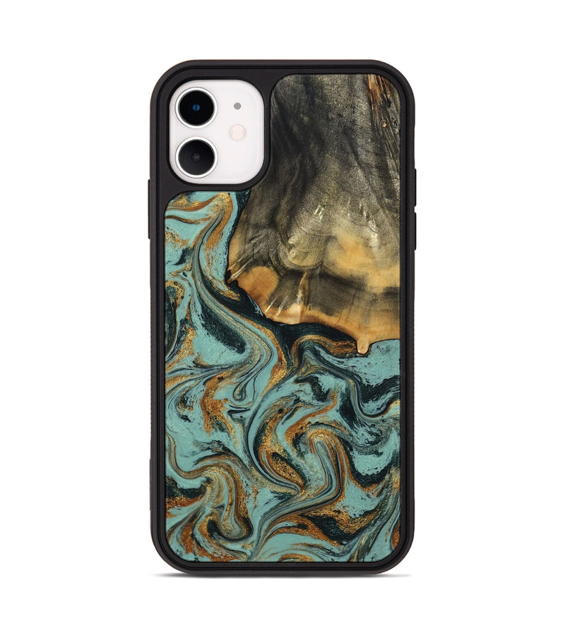 iPhone 11 Wood Phone Case - Abigail (Green, 798971)