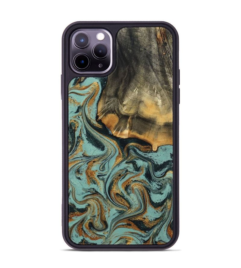 iPhone 11 Pro Max Wood Phone Case - Abigail (Green, 798971)