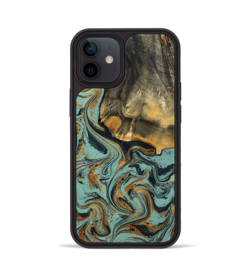 iPhone 12 Wood Phone Case - Abigail (Green, 798971)