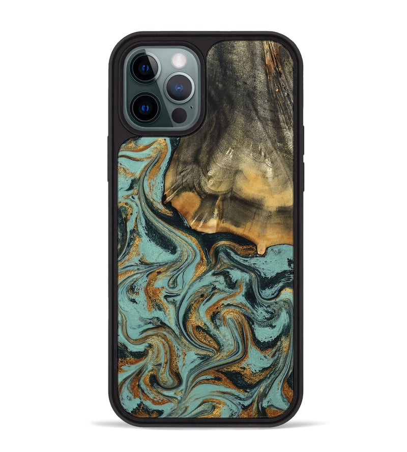 iPhone 12 Pro Max Wood Phone Case - Abigail (Green, 798971)