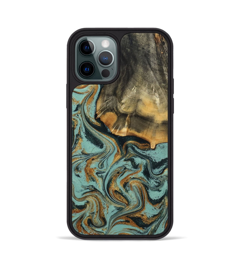 iPhone 12 Pro Wood Phone Case - Abigail (Green, 798971)