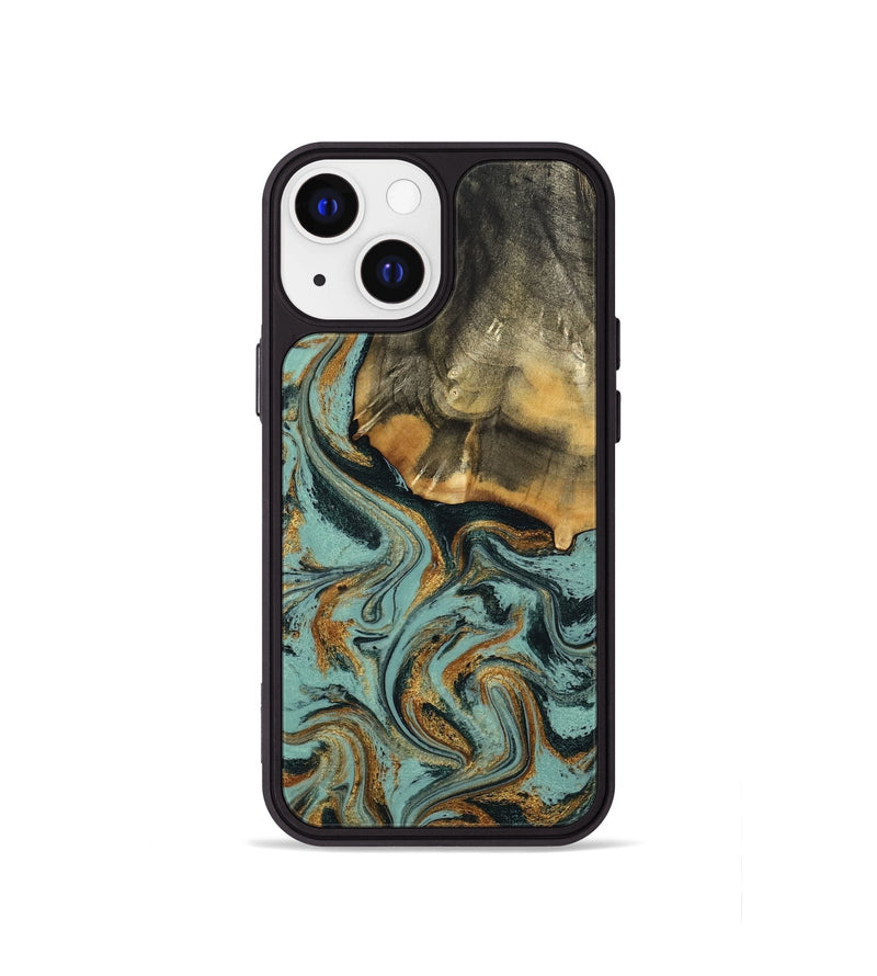 iPhone 13 mini Wood Phone Case - Abigail (Green, 798971)