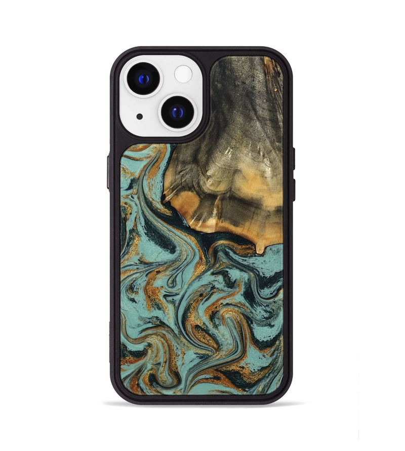 iPhone 13 Wood Phone Case - Abigail (Green, 798971)