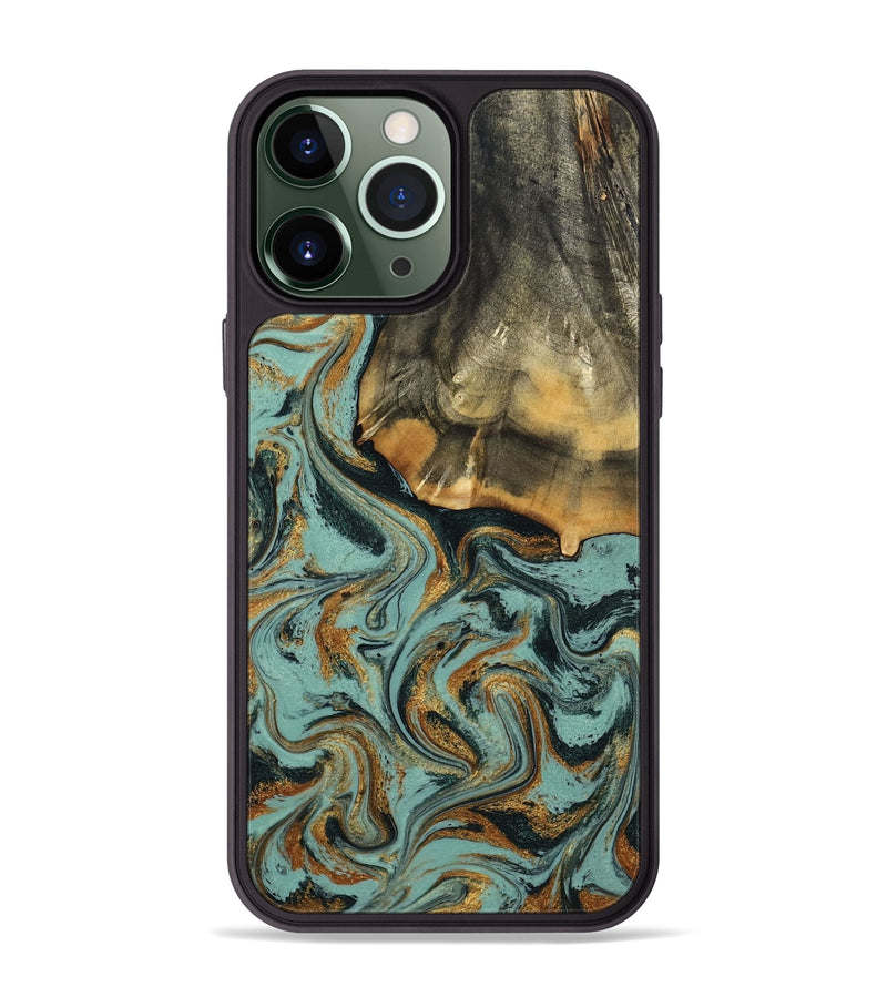 iPhone 13 Pro Max Wood Phone Case - Abigail (Green, 798971)