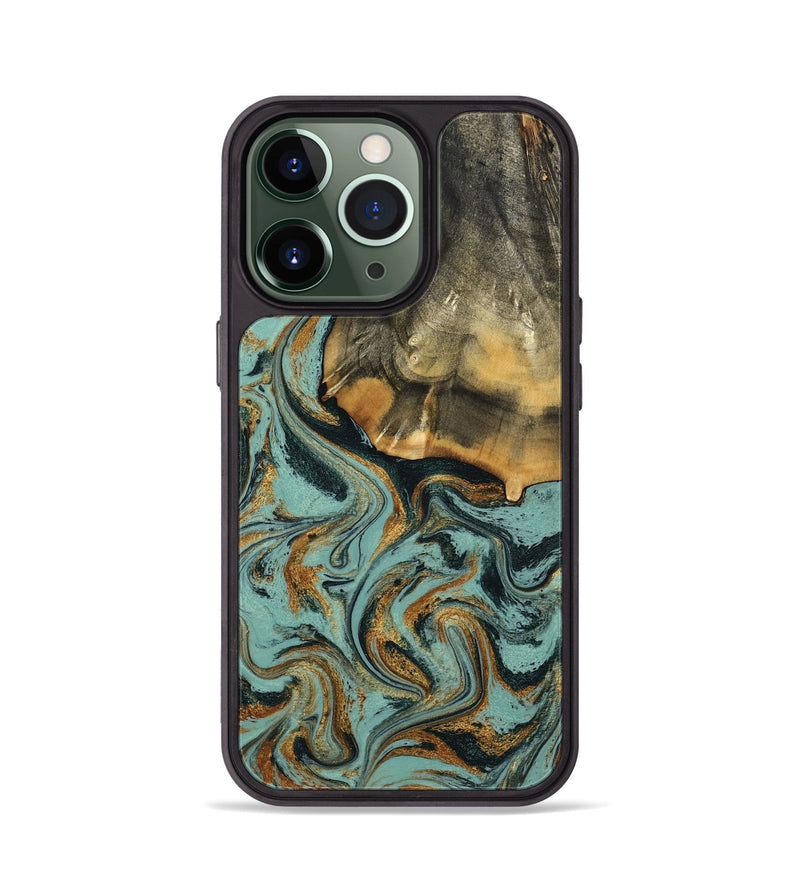 iPhone 13 Pro Wood Phone Case - Abigail (Green, 798971)
