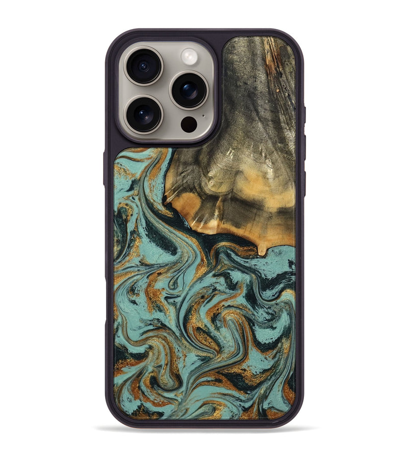 iPhone 16 Pro Max Wood Phone Case - Abigail (Green, 798971)