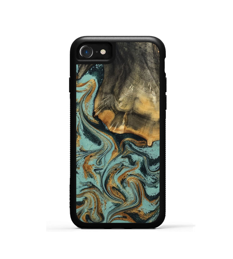 iPhone SE Wood Phone Case - Abigail (Green, 798971)
