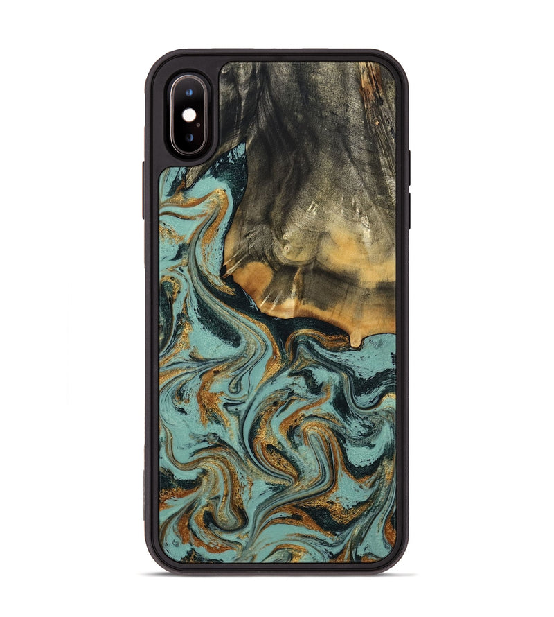 iPhone Xs Max Wood Phone Case - Abigail (Green, 798971)