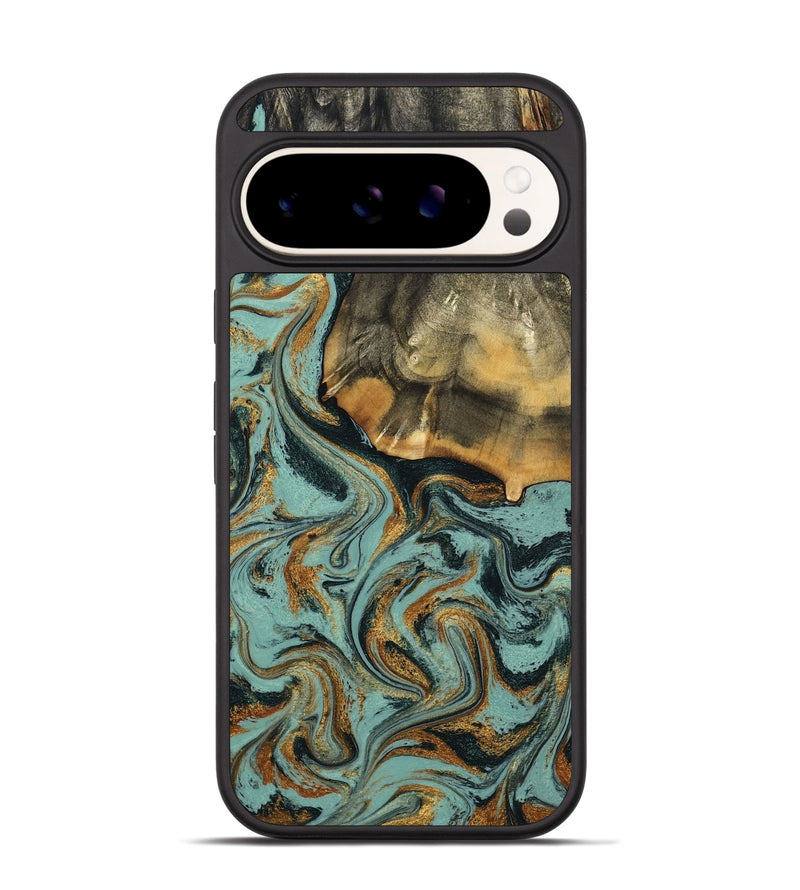 Pixel 9 Wood Phone Case - Abigail (Green, 798971)