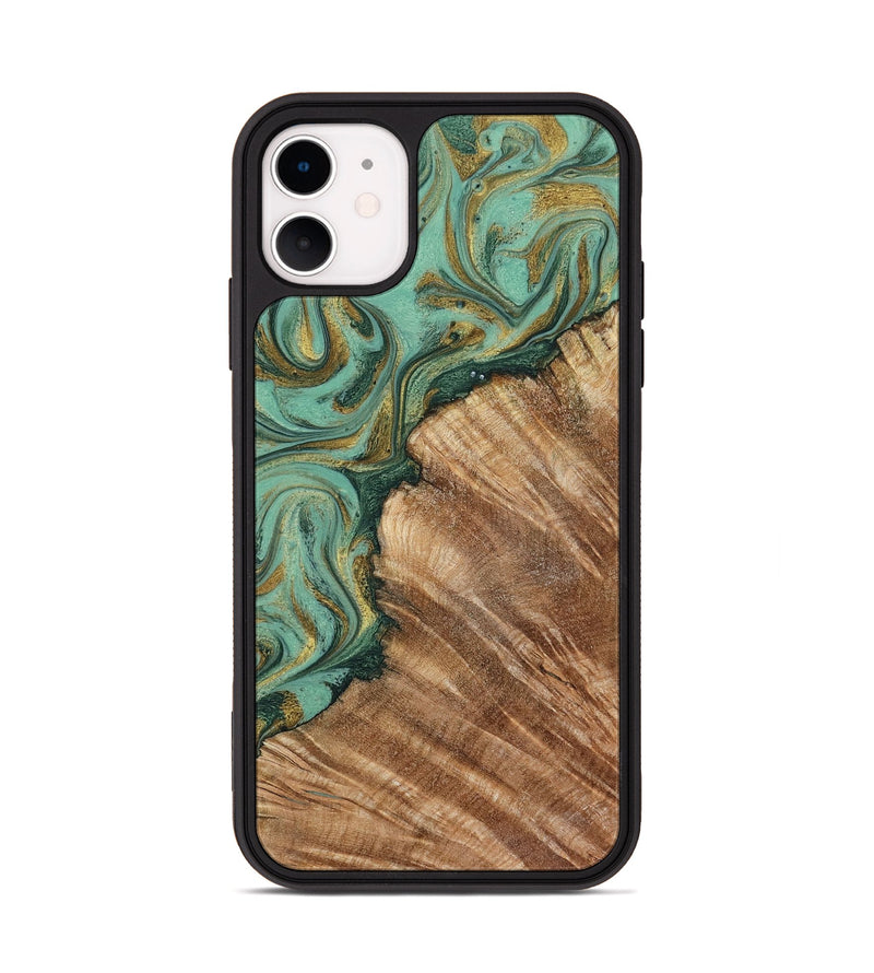 iPhone 11 Wood Phone Case - Jaida (Green, 798973)