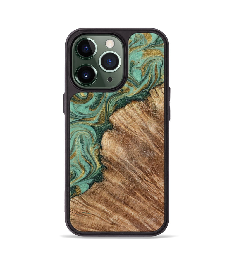 iPhone 13 Pro Wood Phone Case - Jaida (Green, 798973)