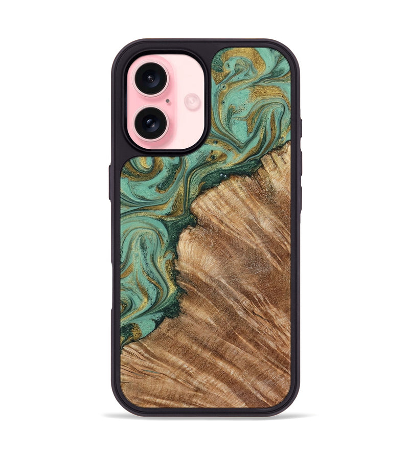 iPhone 16 Wood Phone Case - Jaida (Green, 798973)