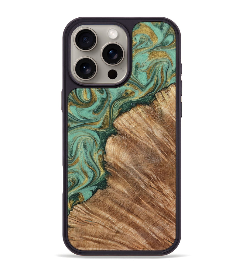 iPhone 16 Pro Max Wood Phone Case - Jaida (Green, 798973)
