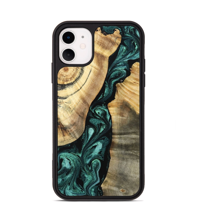 iPhone 11 Wood Phone Case - Alene (Green, 798974)