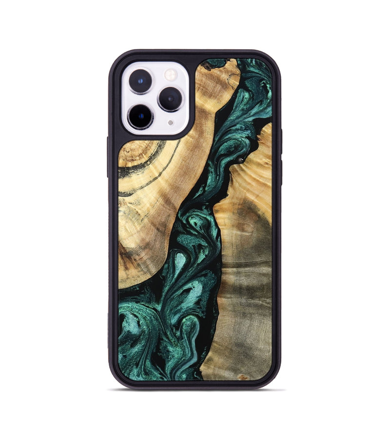 iPhone 11 Pro Wood Phone Case - Alene (Green, 798974)