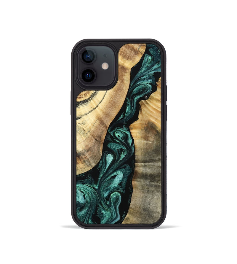iPhone 12 mini Wood Phone Case - Alene (Green, 798974)