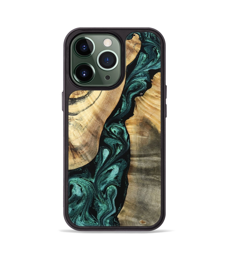 iPhone 13 Pro Wood Phone Case - Alene (Green, 798974)