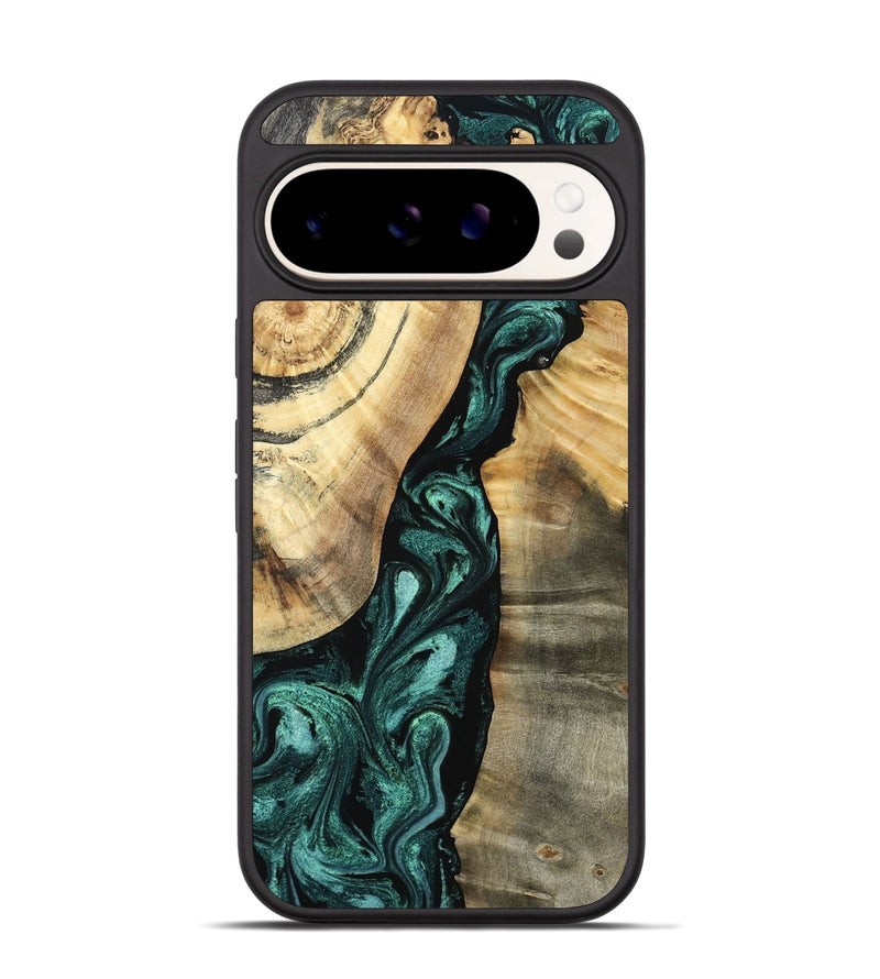 Pixel 9 Pro Wood Phone Case - Alene (Green, 798974)