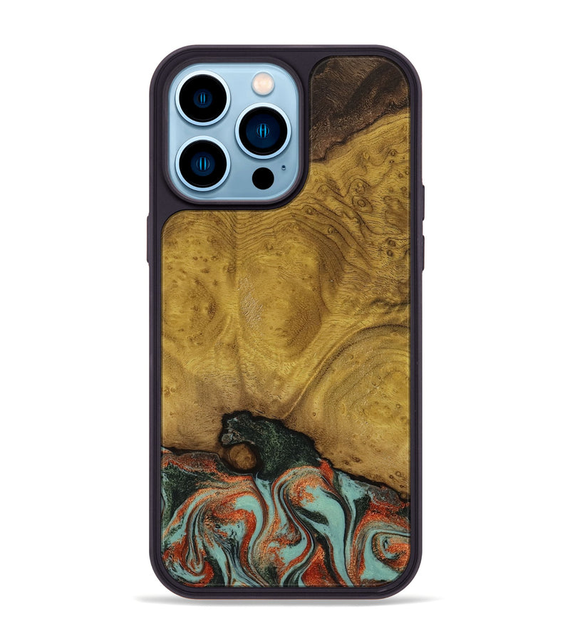 iPhone 14 Pro Max Wood Phone Case - Marylyn (Green, 798975)