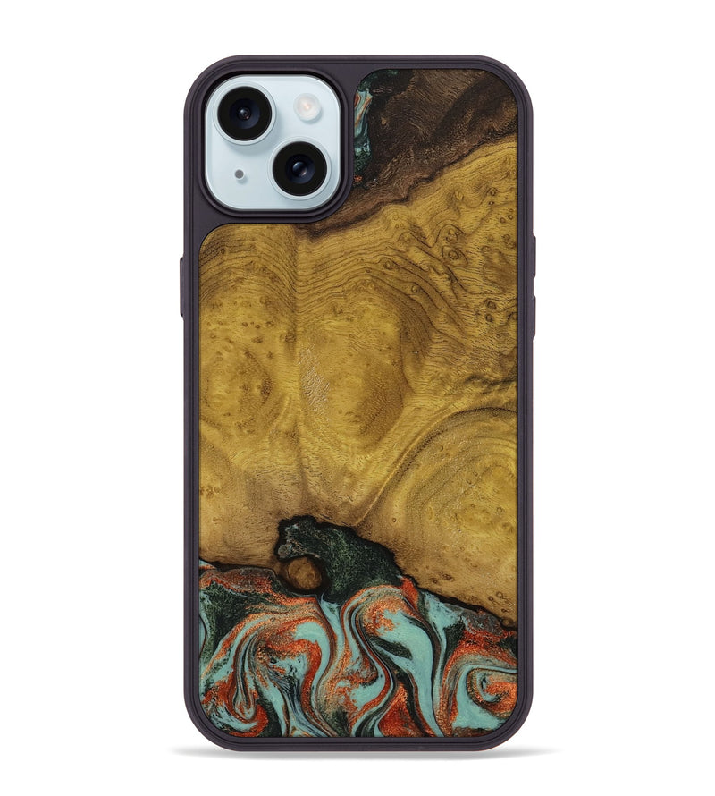 iPhone 15 Plus Wood Phone Case - Marylyn (Green, 798975)
