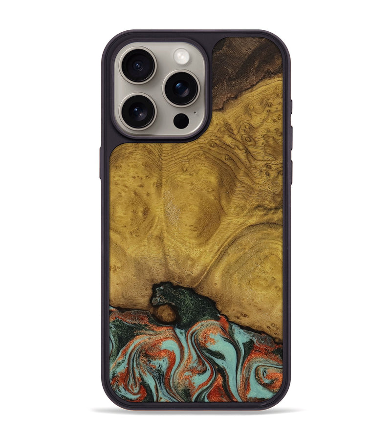 iPhone 15 Pro Max Wood Phone Case - Marylyn (Green, 798975)