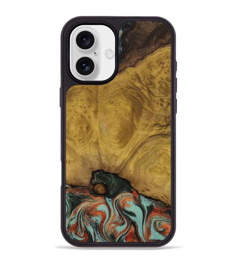 iPhone 16 Plus Wood Phone Case - Marylyn (Green, 798975)