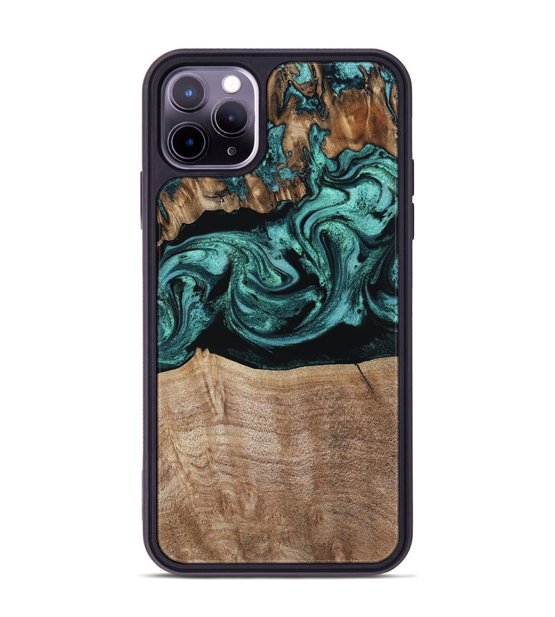 iPhone 11 Pro Max Wood Phone Case - Diya (Green, 798977)