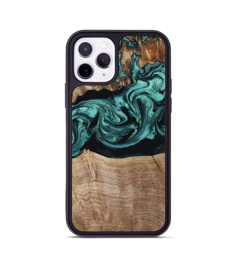 iPhone 11 Pro Wood Phone Case - Diya (Green, 798977)