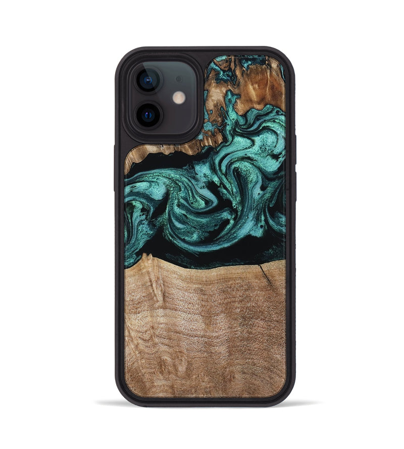 iPhone 12 Wood Phone Case - Diya (Green, 798977)