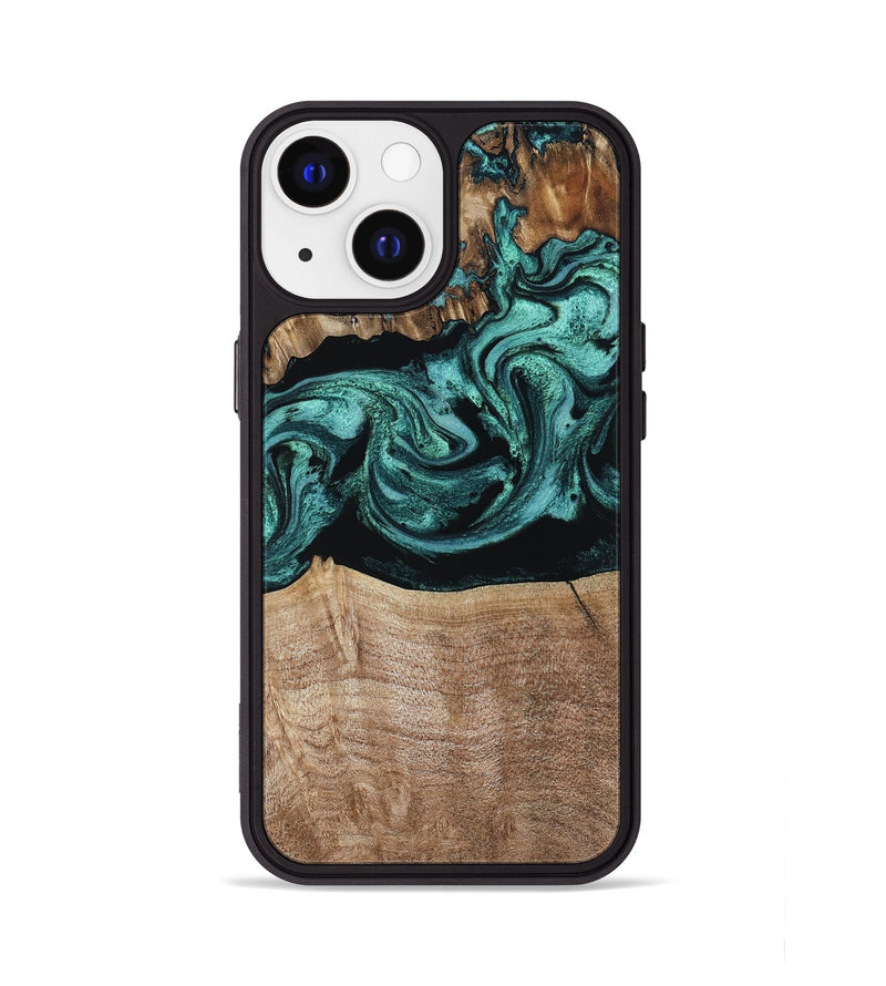iPhone 13 Wood Phone Case - Diya (Green, 798977)