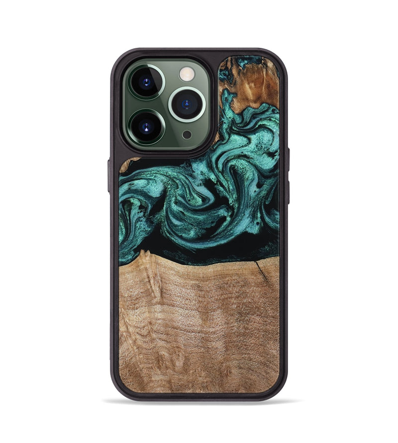 iPhone 13 Pro Wood Phone Case - Diya (Green, 798977)