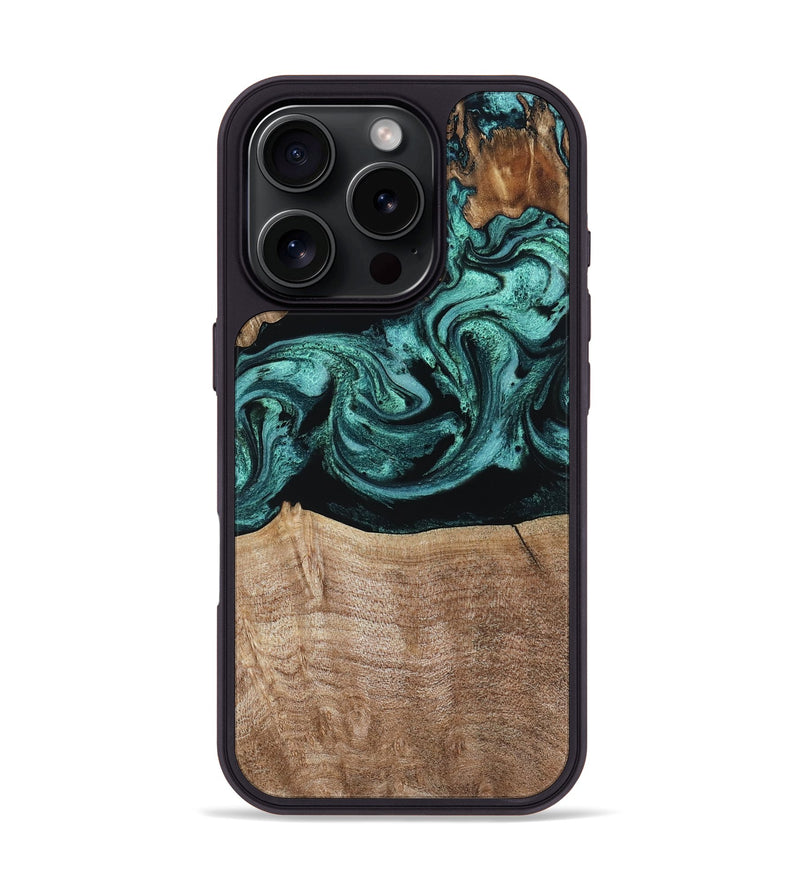 iPhone 16 Pro Wood Phone Case - Diya (Green, 798977)