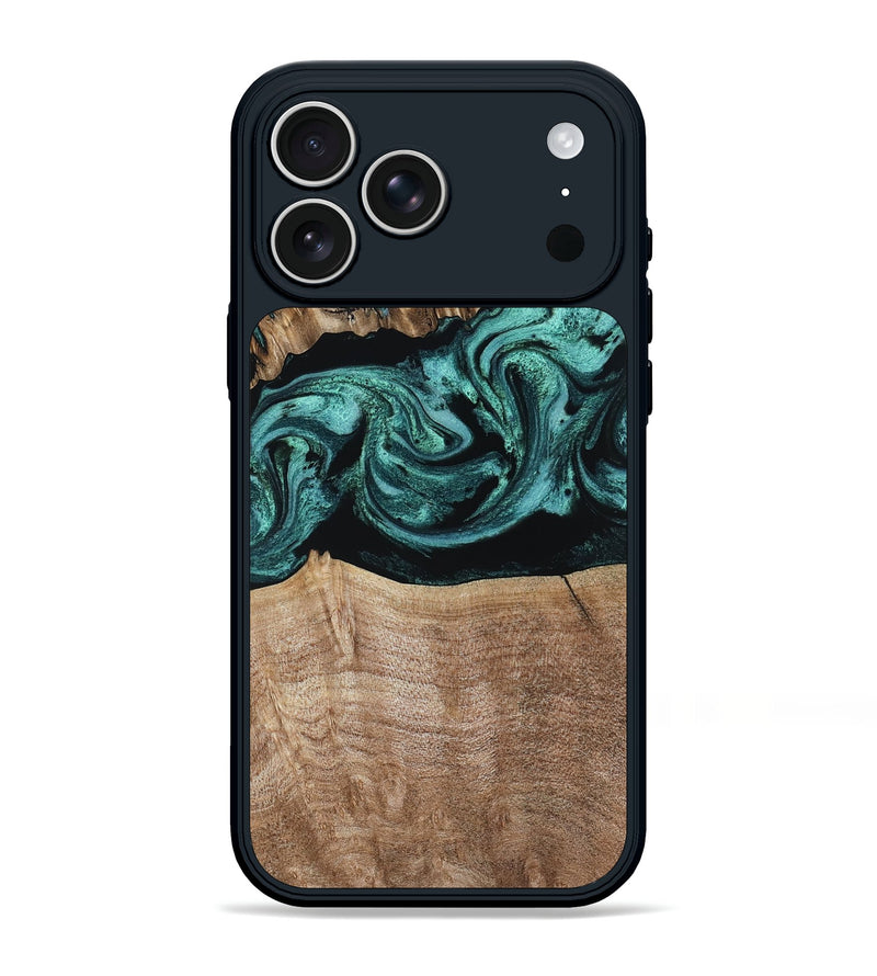 iPhone 17 Pro Max Wood Phone Case - Diya (Green, 798977)