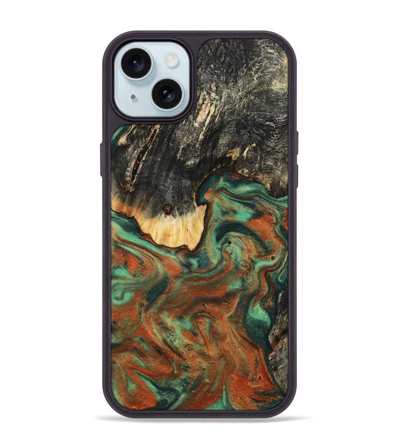 iPhone 15 Plus Wood Phone Case - Ashton (Green, 798979)