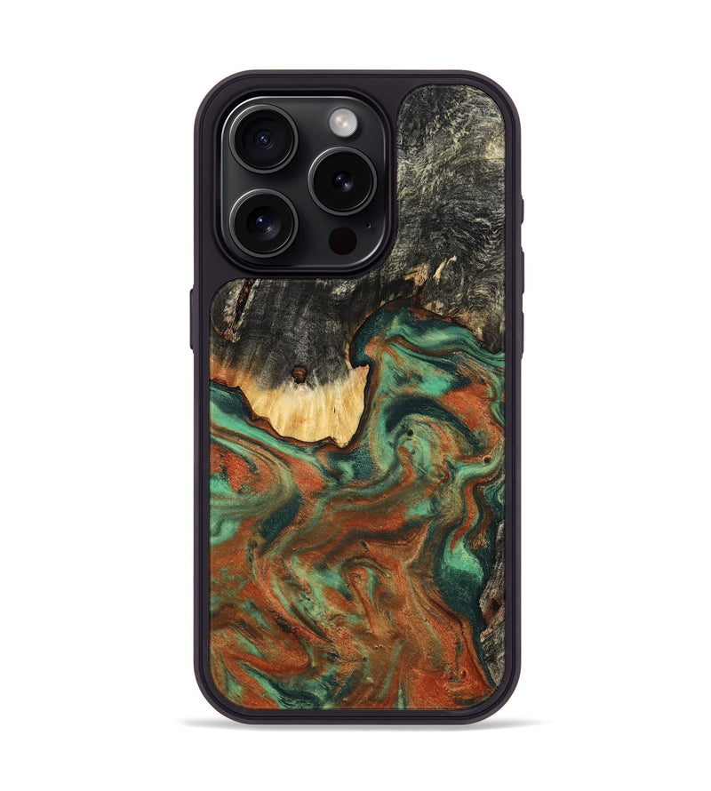iPhone 15 Pro Wood Phone Case - Ashton (Green, 798979)