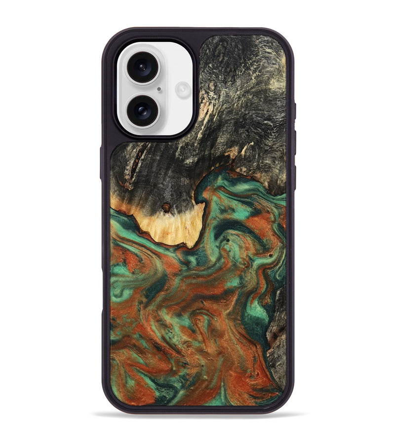 iPhone 16 Plus Wood Phone Case - Ashton (Green, 798979)