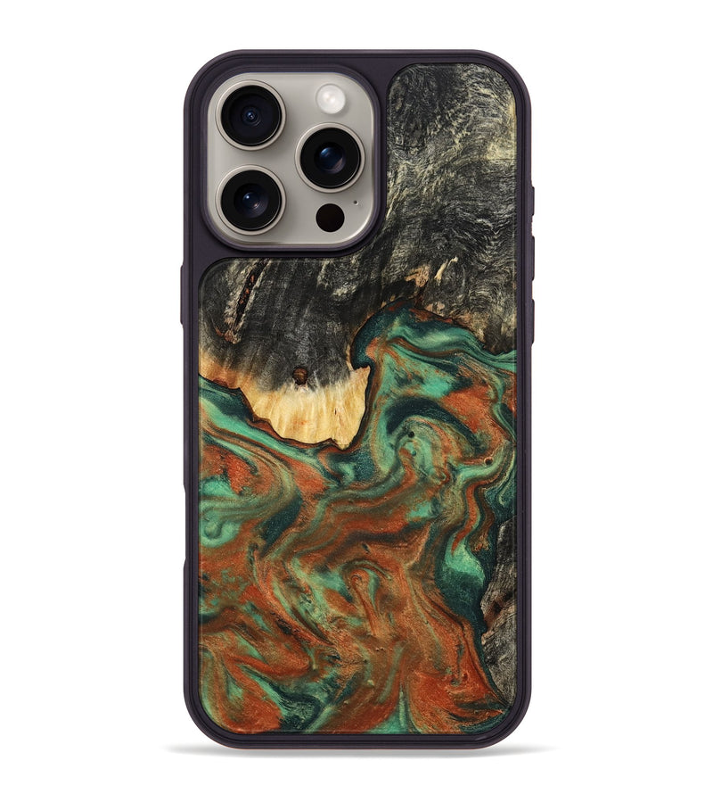 iPhone 16 Pro Max Wood Phone Case - Ashton (Green, 798979)